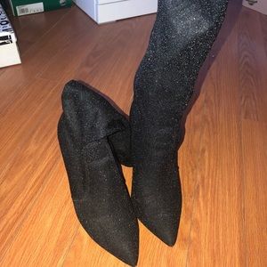 Chunky high heel boot